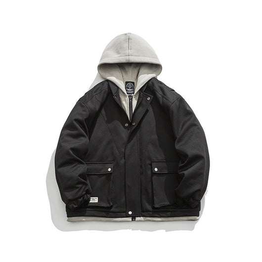 Chamarra Hoodie Retro con Bolsillos 3D y Diseño Desmontable para Hombre - Image 38