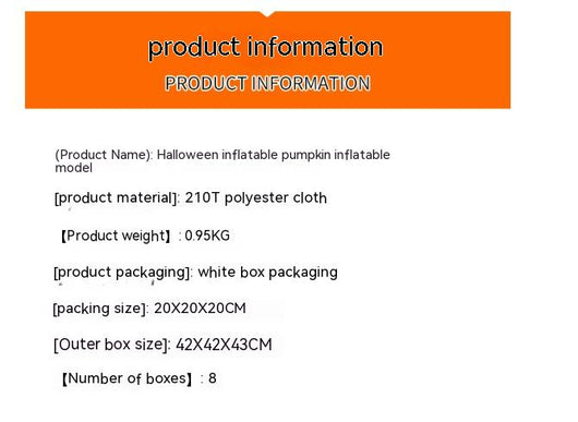 Fantasma Inflable Halloween con Rodajas de Calabaza para Exterior - Image 9
