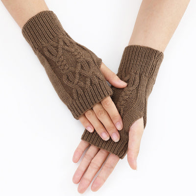 Guantes Tejidos Medio Dedo para Parejas - Lana Cálida Invierno Unisex - Image 4