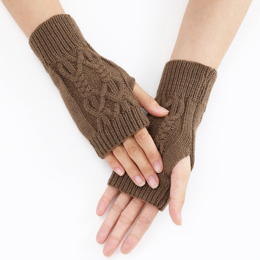 Guantes Tejidos Medio Dedo para Parejas - Lana Cálida Invierno Unisex - Image 4