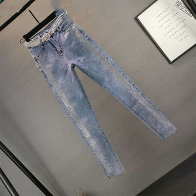 Jeans Stretch Ajustados con Brillantes Decorativos - Image 2
