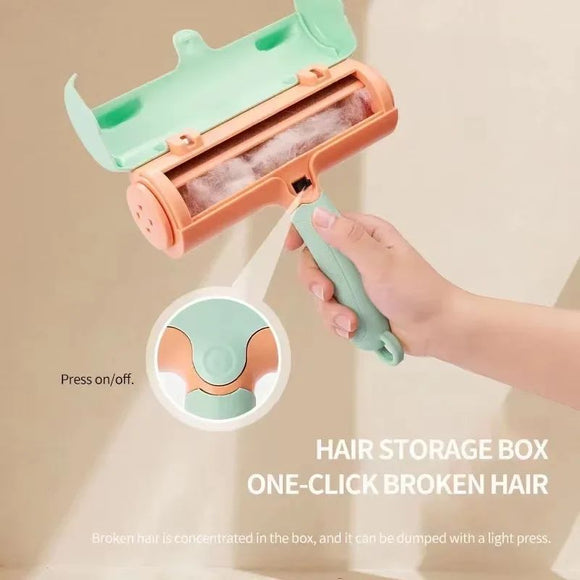 Rodillo Adhesivo Doble para Mascotas - Removedor de Pelos para Ropa y Muebles