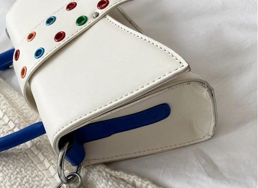 Bolso Bandolera Cuadrado con Contraste de Colores - Image 13