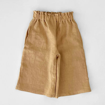 Pantalón Ancho de Lino y Algodón con Cintura Elástica - Image 70