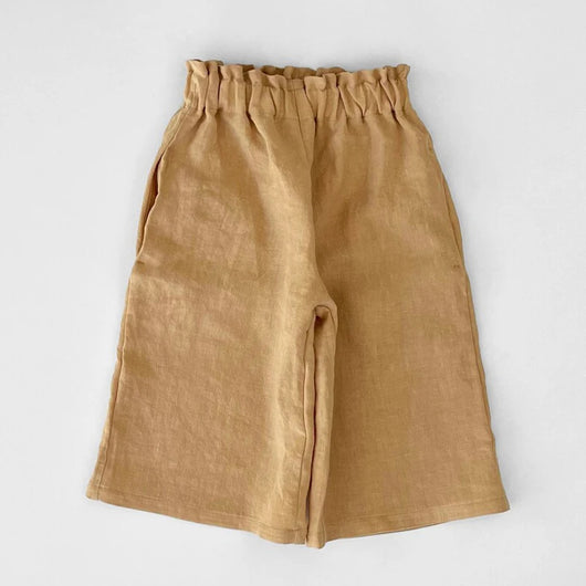 Pantalón Ancho de Lino y Algodón con Cintura Elástica - Image 70