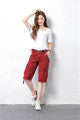 Pantalones Casuales Sueltos Capri Multicolor Talla Grande - Image 12