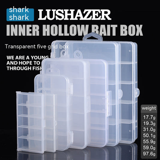 Caja Organizadora de Pesca con 5 Compartimentos Transparentes