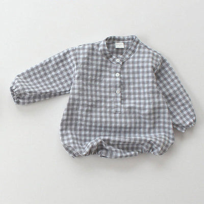 Mameluco Bebé Estilo Western con Cuadros y Manga Larga - Image 6