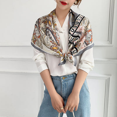 Pañuelos de Seda Estampados para Mujer - Hijab Versátil - Image 30