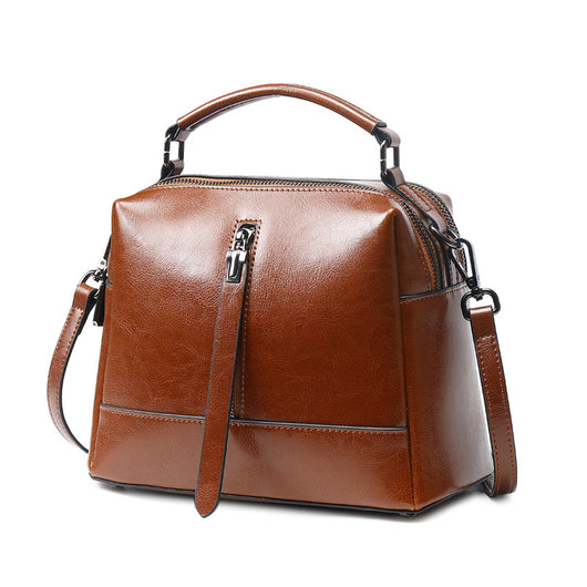 Bolsa de Cuero Casual con Acabado Encerado - Estilo Versátil - Image 7
