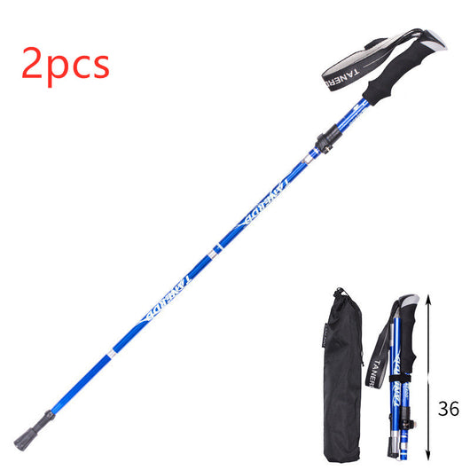 Bastón de Trekking Plegable Ultra Ligero con Mango Recto - Retráctil y Portátil - Image 18