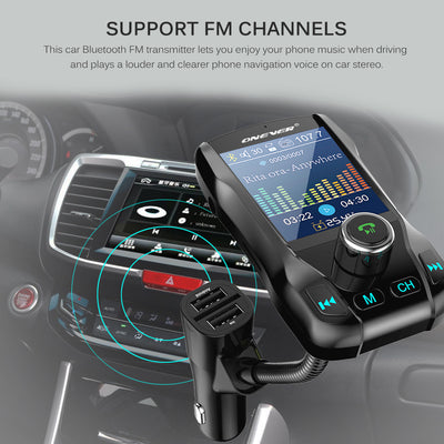 Transmisor FM Bluetooth para Auto con Pantalla a Color Compatible con Apple - Image 15