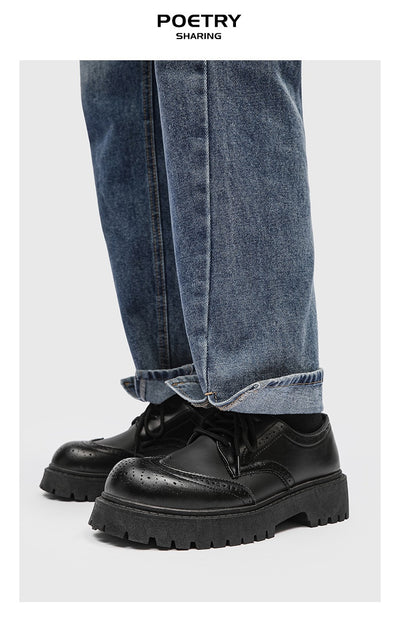 Zapatos de Cuero Casual con Tallado Brogue para Hombre - Image 8