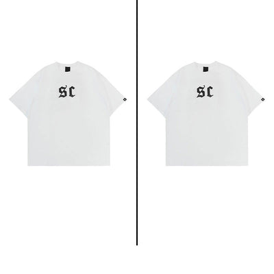 Camiseta Estampada con Letras Estilo Urbano Americano para Hombre - Image 10