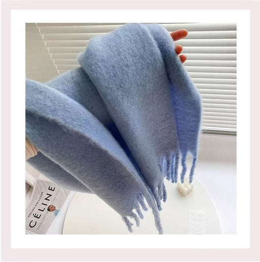 Bufanda Mohair Gruesa y Esponjosa - Abrigo Cálido de Lujo para Mujer - Image 42