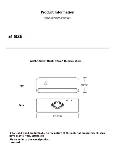 Lámpara de Pared LED Moderna en Madera Maciza sin Instalación - Image 8