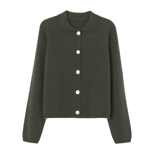 Cardigan Tejido Blanco Cuello Solapa Oversized - Image 7