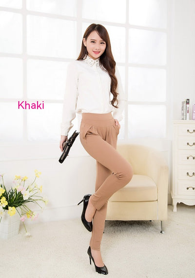 Pantalones Harem Coreanos Ajustados para Mujer - Diseño Trendy Talla Grande y Pequeña - Image 3