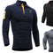 Polo de Manga Larga con Cuello Digital Bordado de Venado para Hombres