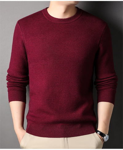 Suéter Tejido Slim Fit para Hombre - Diseño Ejecutivo Cuello Redondo Otoño - Image 15