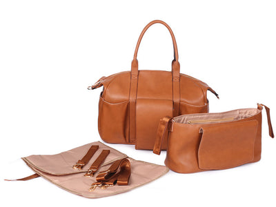Bolso Maternal de Cuero PU con Gran Capacidad para Mamá y Bebé - Image 6