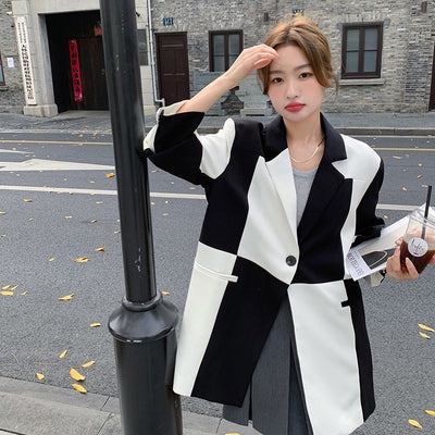 Blazer Suelto de Corte Perfecto para Mujer - Diseño Nicho Talla Pequeña
