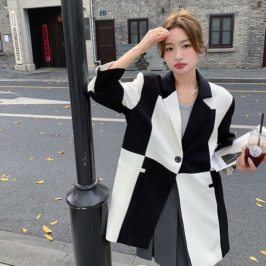 Blazer Suelto de Corte Perfecto para Mujer - Diseño Nicho Talla Pequeña