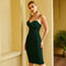 Vestido Bandage Verde Ajustado sin Mangas - Diseño Sexy Europeo Americano