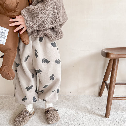 Pantalones Térmicos Deportivos con Estampado Oso para Niños y Niñas - Image 12