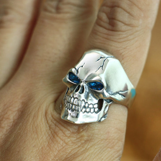 Anillo de Plata Esterlina Calavera Fantasma Tendencia