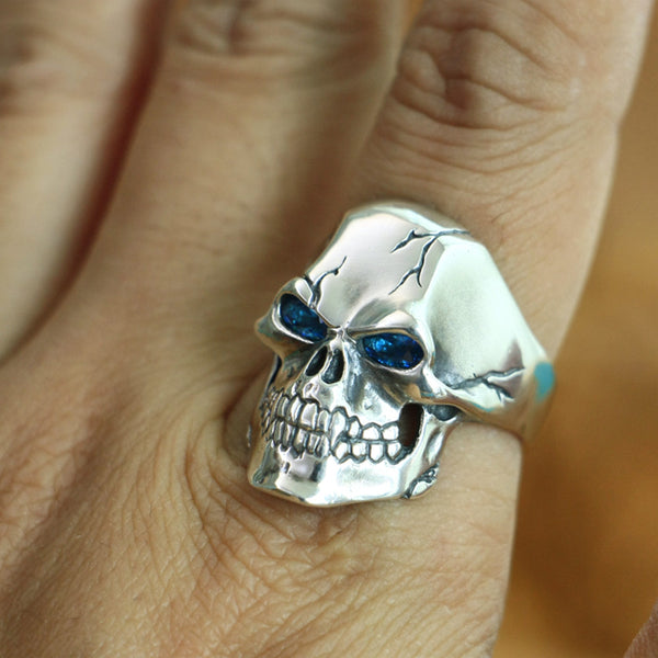 Anillo de Plata Esterlina Calavera Fantasma Tendencia