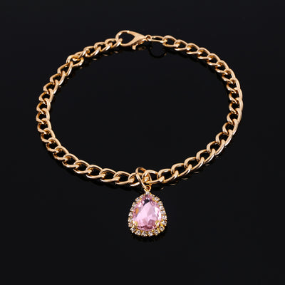 Collar de Gato con Colgante de Cristal y Diamante de Metal - Image 4