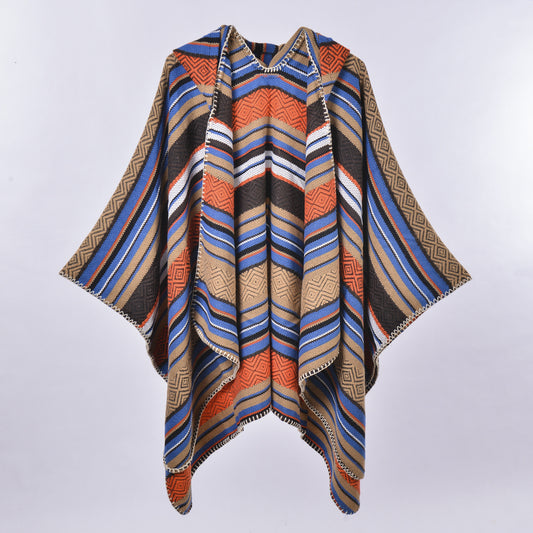 Chal Hooded con Abertura Lateral para Mujer