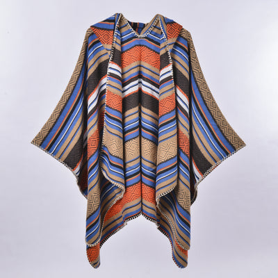 Chal Hooded con Abertura Lateral para Mujer