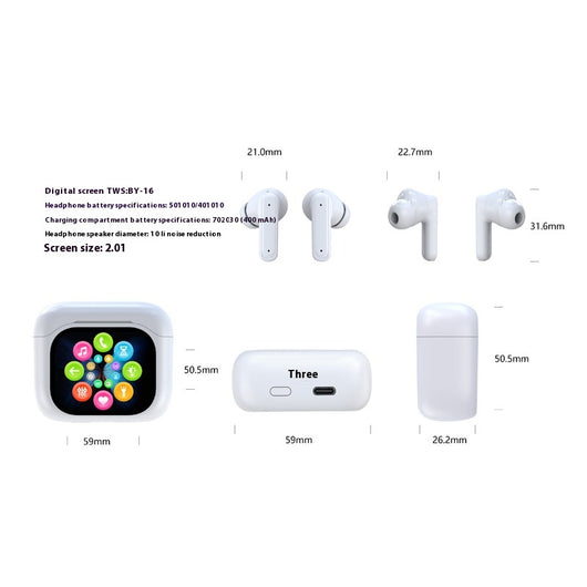 Auriculares Bluetooth In-Ear con Pantalla a Color y Cancelación de Ruido - Image 5