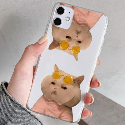 Funda Transparente para Celular con Diseño de Gato Minimalista - Image 6