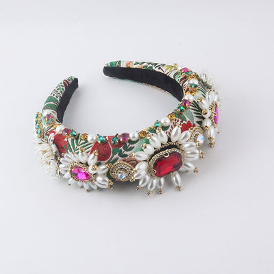 Diadema de Lujo Barroco con Perlas y Cristales Brillantes - Image 21