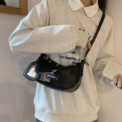 Bolsa Baguette Transparente de Gelatina con Hombro Único - Diseño Trendy de Alto Impacto - Image 10