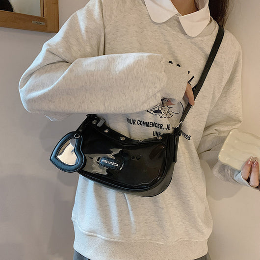 Bolsa Baguette Transparente de Gelatina con Hombro Único - Diseño Trendy de Alto Impacto - Image 10