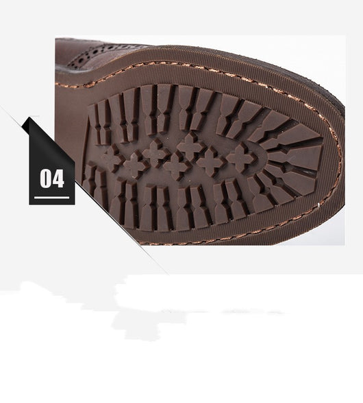 Botas Chelsea de Cuero Grabado con Detalles Brogue para Hombre - Image 8
