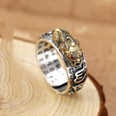 Anillo Pixiu de Plata 99 Pura para Hombre - Tránsito y Meridiano del Corazón - Image 6
