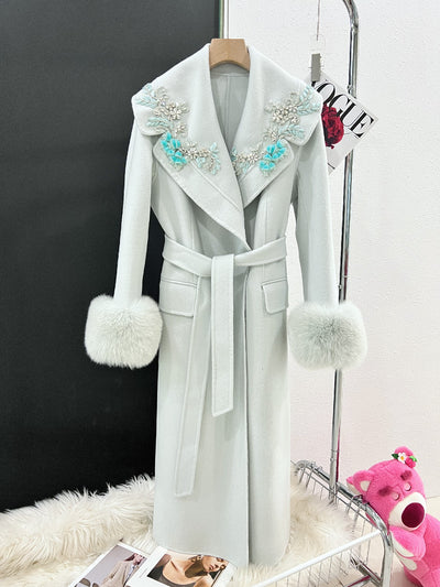 Abrigo Reversible de Lana y Cachemira para Invierno - Largo Elegante para Mujer - Image 6