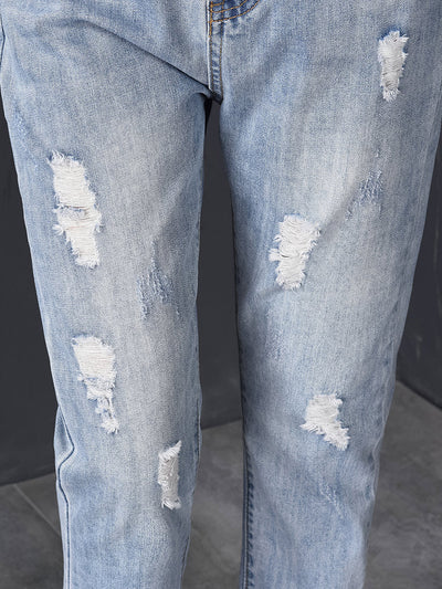 Pantalones Harem Cintura Alta con Rotos para Mujer - Image 4
