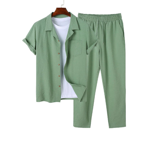 Camisa Casual de Algodón y Lino para Hombre - Image 2