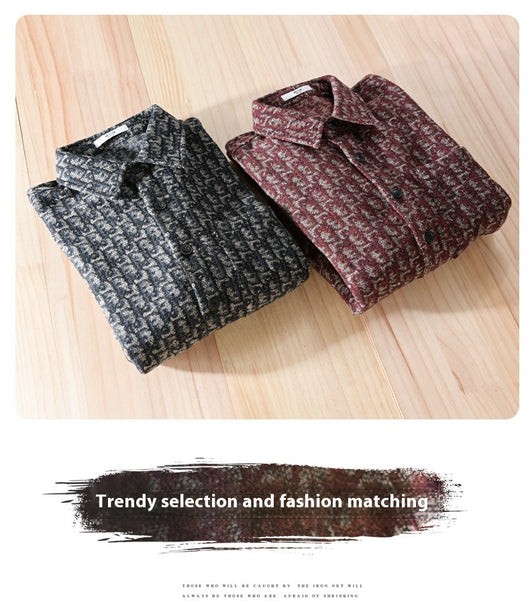 Chaqueta Camisa Casual Gruesa de Manga Larga para Hombre - Image 13