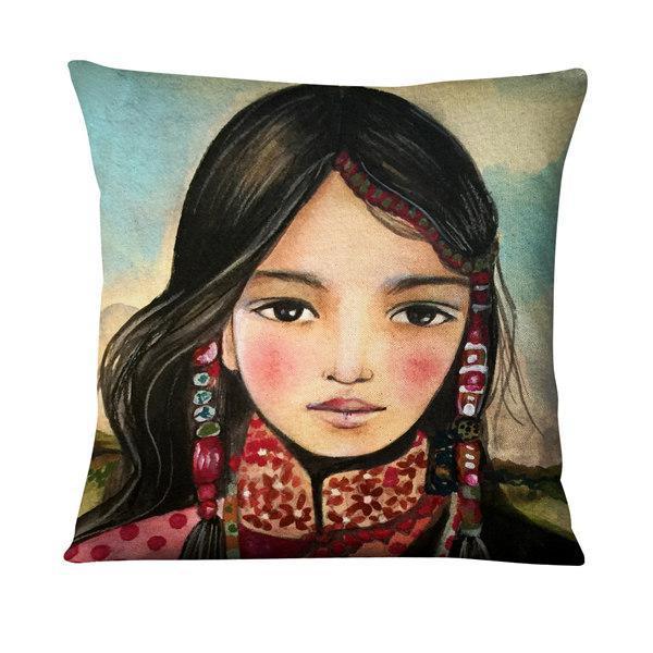 Funda de Almohada de Lino con Diseño Pintado Diario - Image 13
