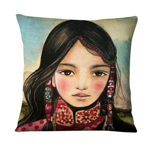 Funda de Almohada de Lino con Diseño Pintado Diario - Image 13