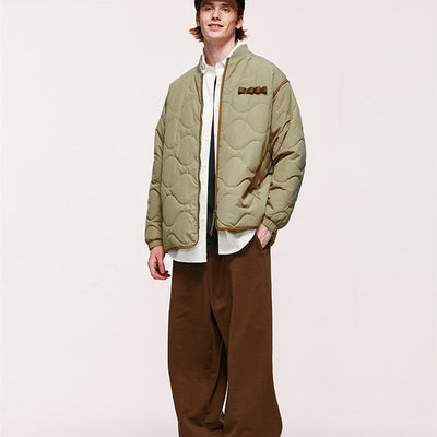 Chaqueta Acolchada de Algodón Japonesa con Patrón Rombo - Image 11