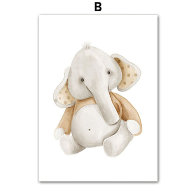 Cuadro de Lienzo Elefante, Mariposa y Arcoíris - Image 3
