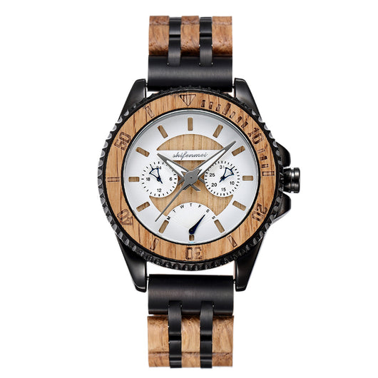 Reloj Deportivo para Hombre con Diseño de Madera y Mecanismo de Precisión - Image 11